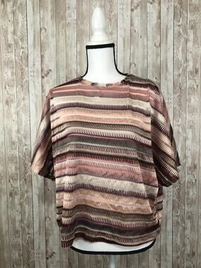 Bimy Sweater Womens Medium Pullover Open Knit Over Sized Shirt Lightweight N87